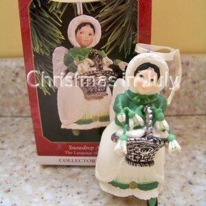 Hallmark 1997 Snowdrop Angel Language of Flowers Christmas Series Ornament